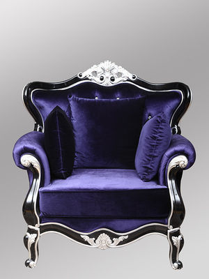 Villa living room furniture European-style solid wood hand-carved high-end Italian fabric sofa