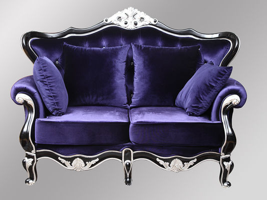 Villa living room furniture European-style solid wood hand-carved high-end Italian fabric sofa