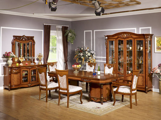 OEM ODM Wooden Square Dining Table With 6 Chairs Dining Room Sets