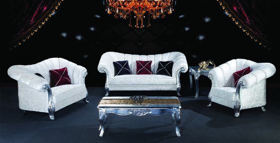 4 Piece Comfort Luxury Living Room Furniture Solid Wood Antique French Style Sofa Set