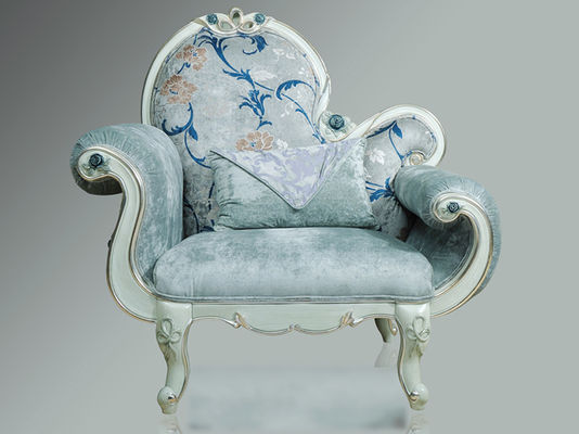 Poltrona clássica azul elegante