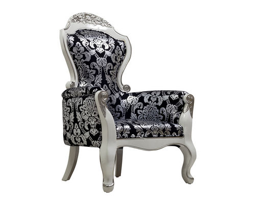 Rei Throne Chair 75kg de Sofa Chair Vintage Antique Silver da entrada do hotel da fibra de vidro da tela
