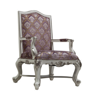 Rei Throne Chair 75kg de Sofa Chair Vintage Antique Silver da entrada do hotel da fibra de vidro da tela