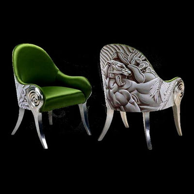 Hall Commercial Antique Hotel Furniture que cinzela a cadeira barroco italiana 73*70*108cm