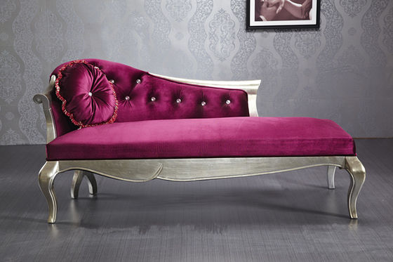 O estilo italiano Chaise Lounge Solid Wood Hand luxuosa cinzelou o Chaise 1865*820*840mm