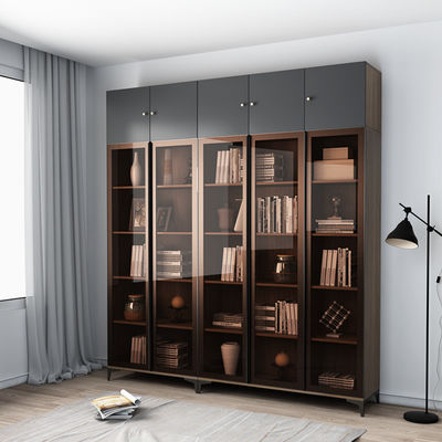 Library Antique Office Bookcase Melamine Wood Furniture Book Shelves With Study Table
