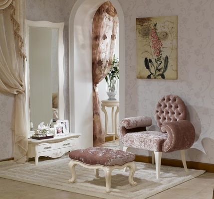 Poltrona de linho de veludo do lazer de Champagne Modern Living Room Chair do Chenille do ODM