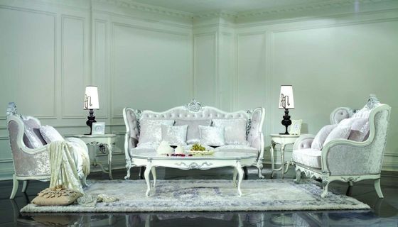 Veludo Chesterfield Sofa Set de 3 Seat